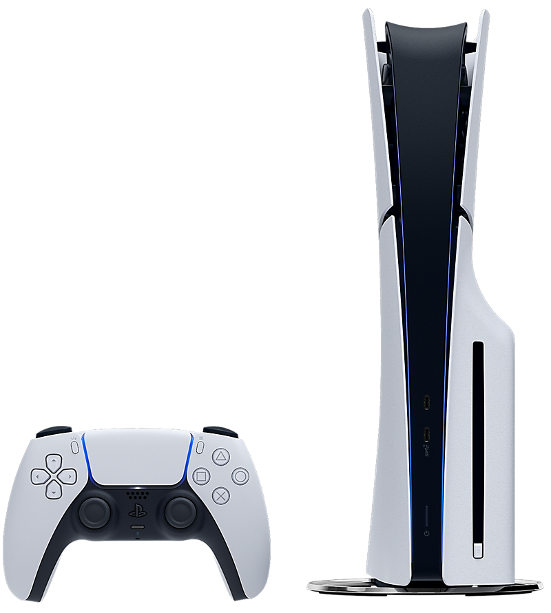 PlayStation 5 estándar y control DualSense sin fondo